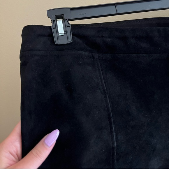 ◾️CALVIN KLEIN: Women’s XL, power stretch black half faux suede leggings◾️ - Picture 5 of 9